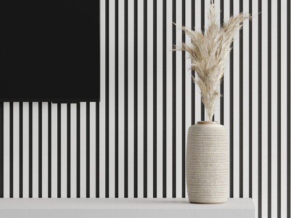 Mexen Lam-F, akustické stenové lamely 275 × 31,5 cm, filc 6 mm, biela matná, S105-275317-2812-051