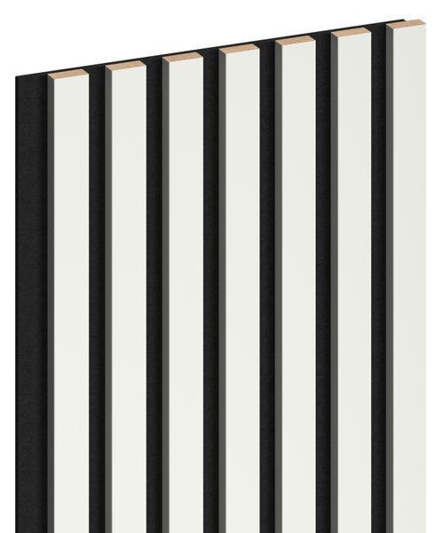 Mexen Lam-F, akustické stenové lamely 275 × 31,5 cm, filc 6 mm, biela matná, S105-275317-2812-051