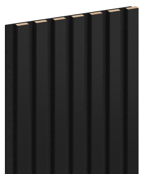 Mexen Lam-F, akustické stenové lamely 275 × 31,5 cm, filc 6 mm, čierna lesklá, S105-275317-2812-055