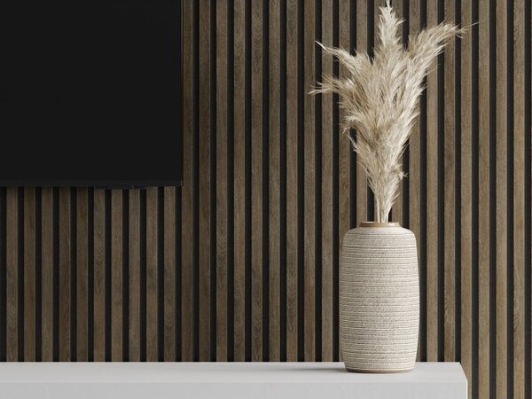 Mexen Lam-F, akustické stenové lamely 275 × 31,5 cm, filc 6 mm, dub espresso, S105-275317-2812-065