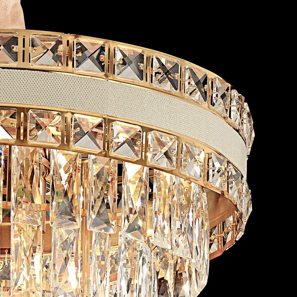 Toolight Toolight, LED krištáľové svietidlo 40cm, 5xE14, G047-CP, zlatá, OSW-08940