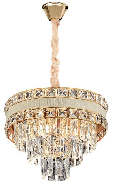 Toolight Toolight, LED krištáľové svietidlo 40cm, 5xE14, G047-CP, zlatá, OSW-08940