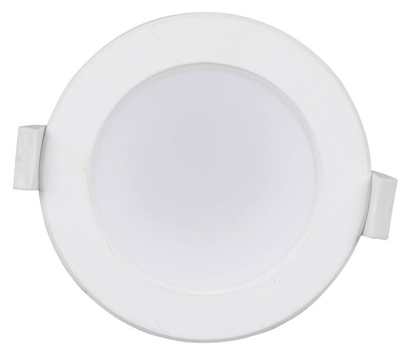 PRIOS Prios LED vstavané svietidlo Rida, sada 3 kusov, biela, 15 cm, IP44, Biela / opálová, Kúpeľňa, Hliník, Moderný, Zapustené stropné svietidlo