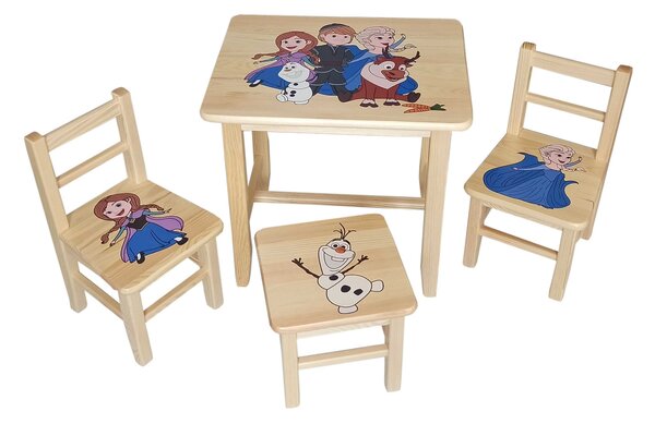 Detský Stôl so stoličkami Ľadové kráľovstvo (stôl + 3 stoličky)