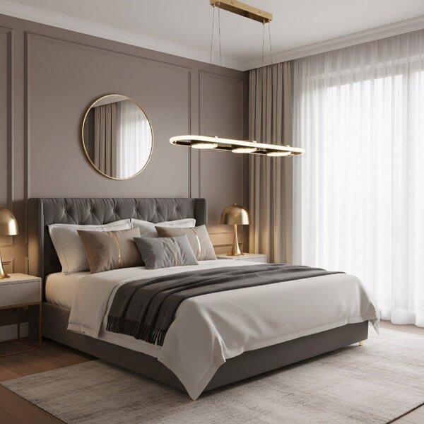 Toolight Toolight, stropné svietidlo 95cm, 200W, 5000lm, G135-CP, zlatá, OSW-02611