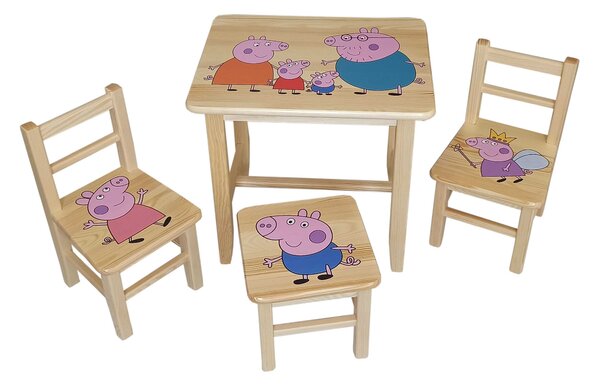 Detský Stôl so stoličkami Pepino (stôl + 3 stoličky)