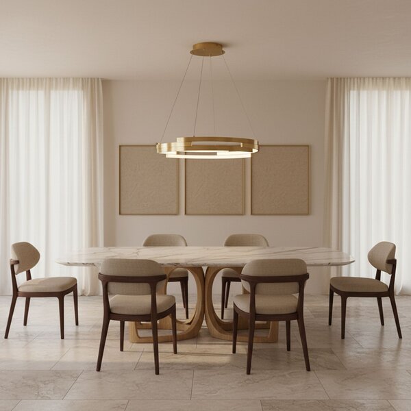 Toolight Toolight, LED stropné svietidlo 50cm, 60W, 4000K, 4500lm, G127-CP, zlatá, OSW-02619