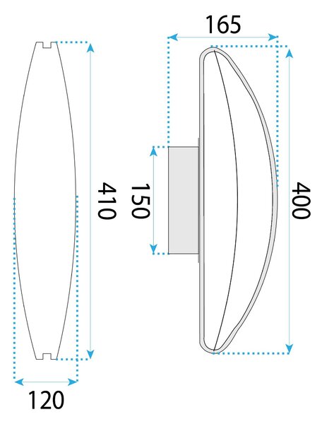Toolight Toolight, LED nástenné svietidlo 15W, 4000K, 3000lm, G125-W, ružové zlato, OSW-02617