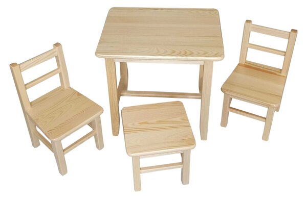 Detský Stôl so stoličkami (stôl + 3 stoličky)