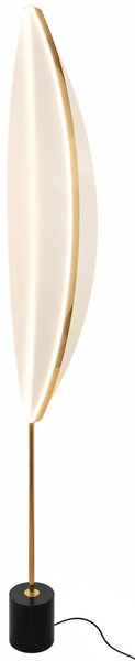 Toolight Toolight, LED voľne stojaca lampa 159cm, 42W, 4000K, 3000lm, G126-F, čierna-zlatá, OSW-02618