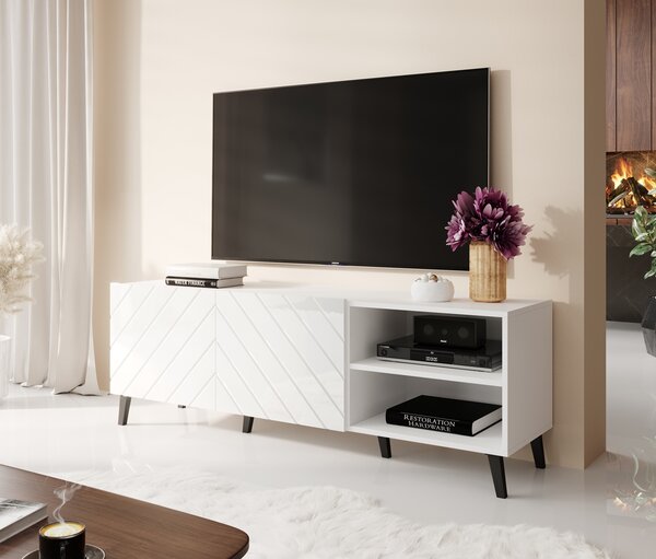 MEBLINE Komoda RTV BETO 150 biela