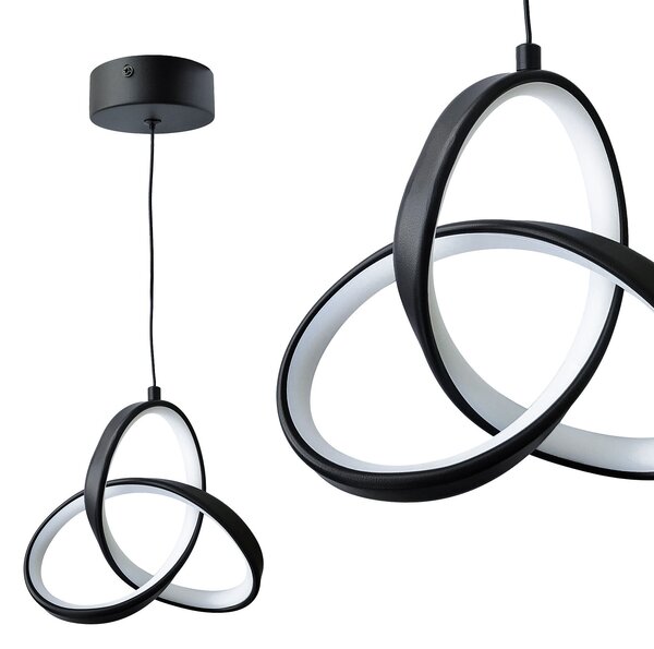Toolight Toolight, LED stropné osvetlenie 13W, 4000K, APP1784-CP, čierna matná, OSW-08978