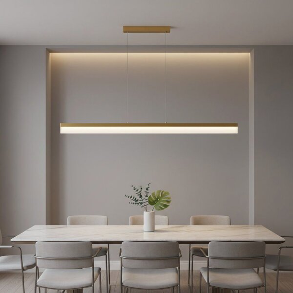 Toolight Toolight, LED stropné svietidlo 120cm, APP1694-CP, zlatá matná, OSW-07891