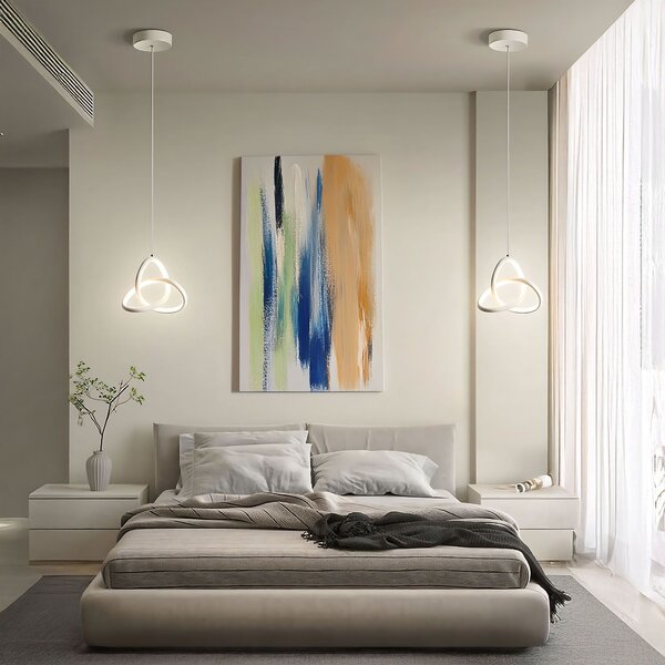 Toolight Toolight, LED závesné osvetlenie 13W, 500lm, 4000K, APP1783-CP, biela, OSW-08969