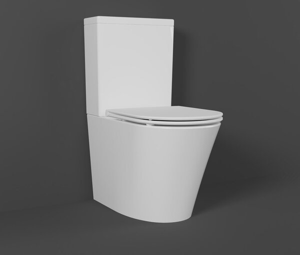 Bruckner Bruckner, DARIO RIMLESS WC kombi misa s nádržkou, spodný/zadný odpad, biela, 201.428.4