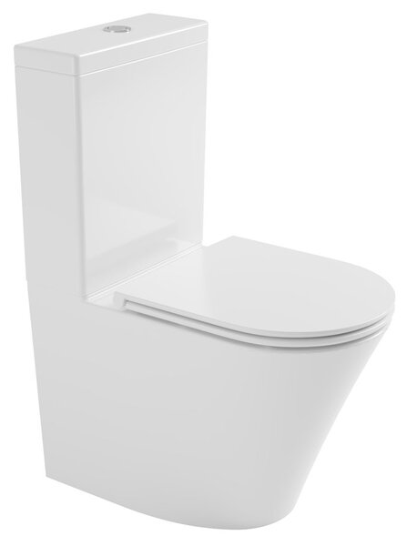 Bruckner Bruckner, DARIO RIMLESS WC kombi misa s nádržkou, spodný/zadný odpad, biela, 201.428.4