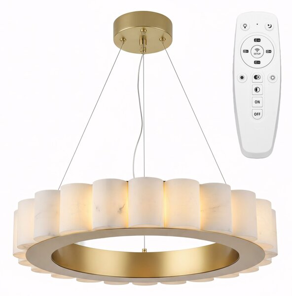 Toolight Toolight, LED stropné svietidlo 50cm, 27W, diaľkové ovládanie, APP1801-CP, zlatá matná-imitácia kameňa, OSW-05979