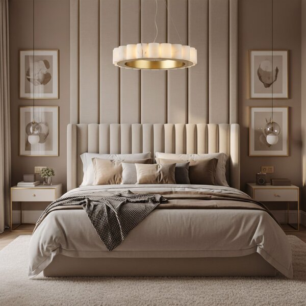 Toolight Toolight, LED stropné svietidlo 50cm, 27W, diaľkové ovládanie, APP1801-CP, zlatá matná-imitácia kameňa, OSW-05979