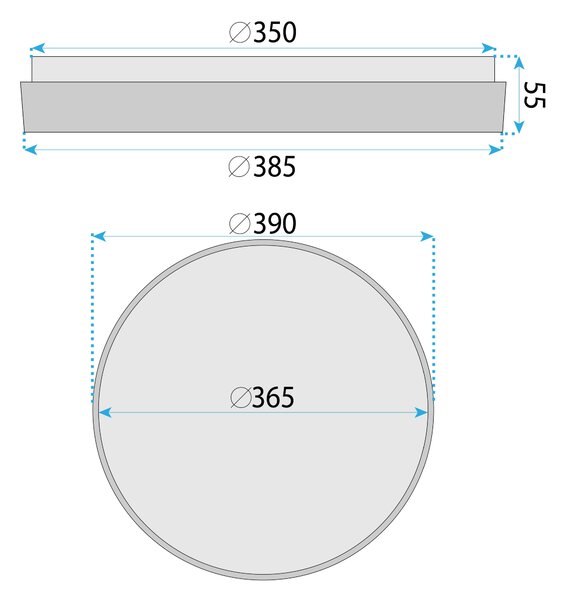 Toolight Toolight, LED stropné svietidlo 40cm, 24W, 4000lm, G116-C, prírodná hnedá-biela, OSW-06382
