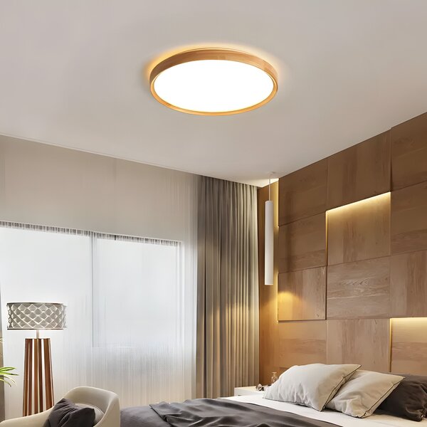 Toolight Toolight, LED stropné svietidlo 40cm, 24W, 4000lm, G116-C, prírodná hnedá-biela, OSW-06382
