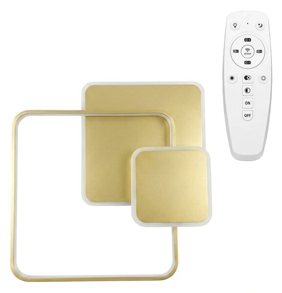 Toolight Toolight, LED stropné svietidlo + diaľkové ovládanie, APP1713-C, zlatá matná, OSW-04042