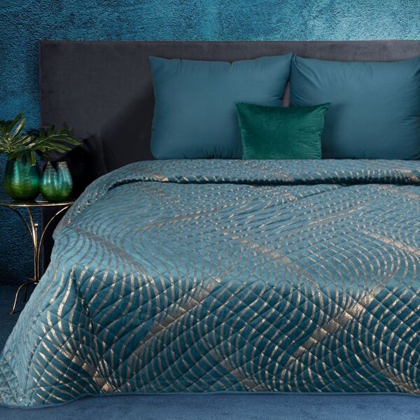 Dekorstudio Luxusný prehoz na posteľ BLANCA2 tyrkysový Rozmer prehozu (šírka x dĺžka): 220x240cm