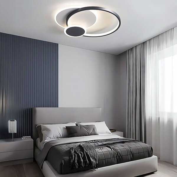 Toolight Toolight, LED stropné svietidlo + diaľkové ovládanie, APP1709-C, čierna, OSW-04038