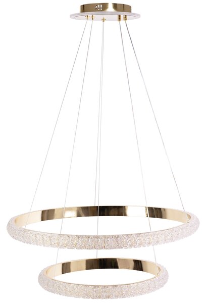 Toolight Toolight, LED závesné osvetlenie 63cm, 80W, G045-2CP, zlatá, OSW-06313