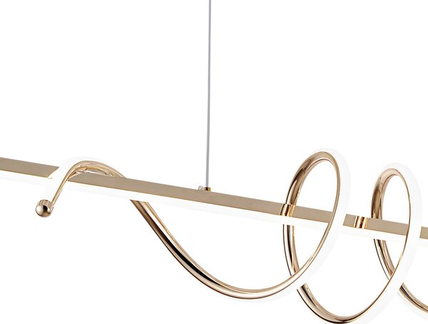 Toolight Toolight, LED závesné svietidlo 100cm, 70W, 4500lm, G065-CP, zlatá, OSW-08698