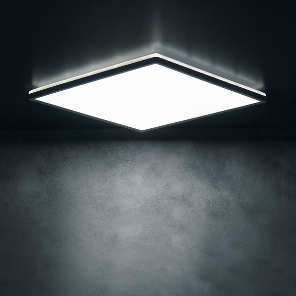 KANLUX KANLUX, AZPO stropné LED svietidlo, 225x225mm, 12,3W, 3000/4000/6000K, IP54, čierna matná, 31531