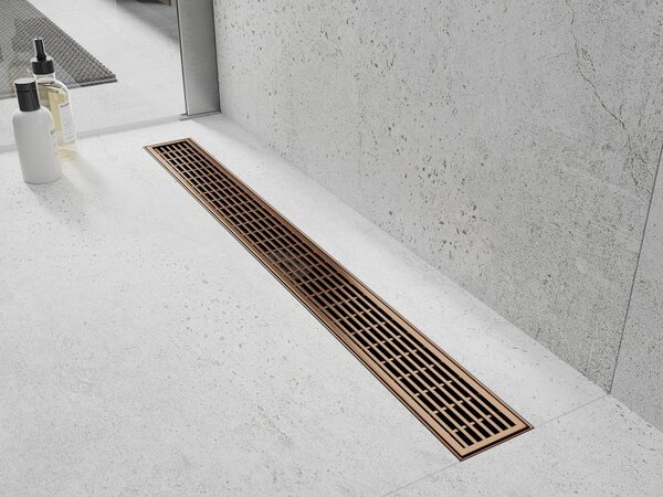 Mexen Flat 360° M33 sprchový žľab 50 cm, medená matná, 1C33050-40