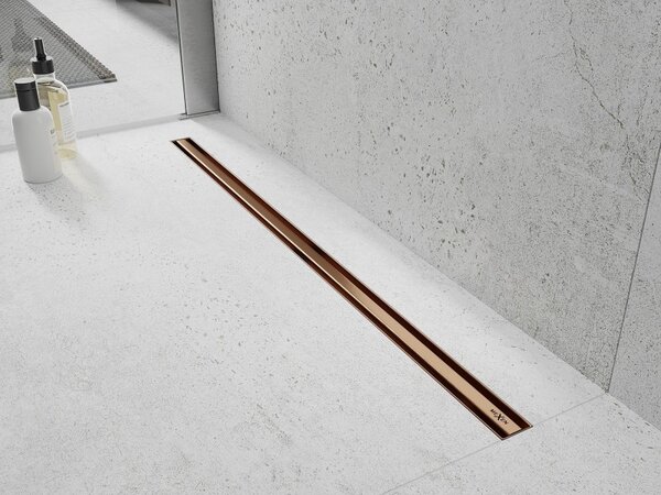 Mexen Flat 360° Slim sprchový žľab 50 cm, medená matná, 1C41050