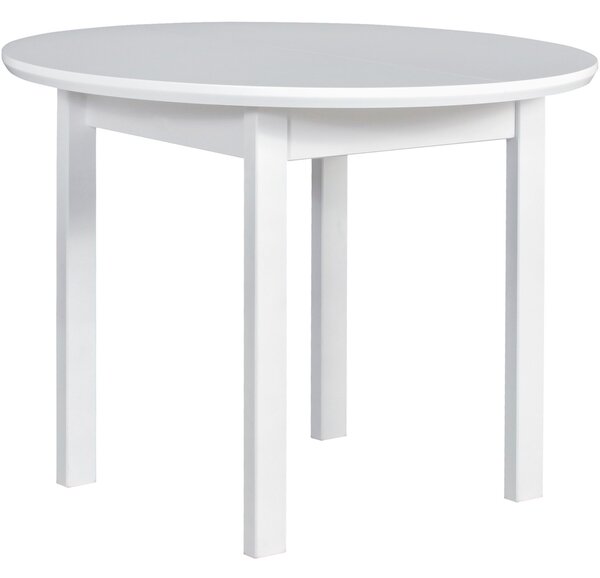 MEBLINE Stôl POLI 1 100x100/130 biely MDF