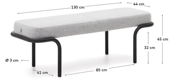 Svetlosivá lavica Compo – Kave Home