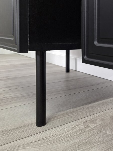 MEBLINE Komoda RTV LAZZO 150 čierny mat / dub craft