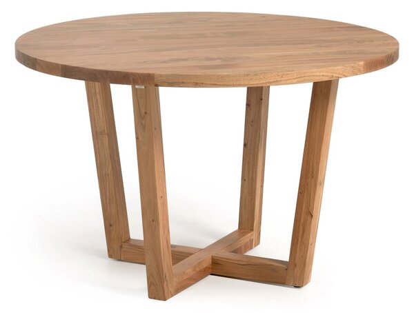 Okrúhly jedálenský stôl z masívu akácie v prírodnej farbe ø 120 cm Nahla – Kave Home