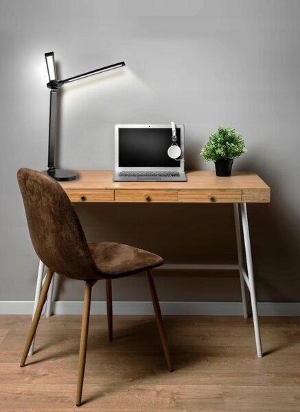 Smart LED LED stolná pracovná lampička CCT/15W/755Lm/USB/čierna farba