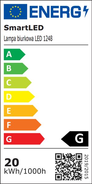 Smart LED LED stolná pracovná lampa CCT 2x10W 2x300Lm USB čierna farba
