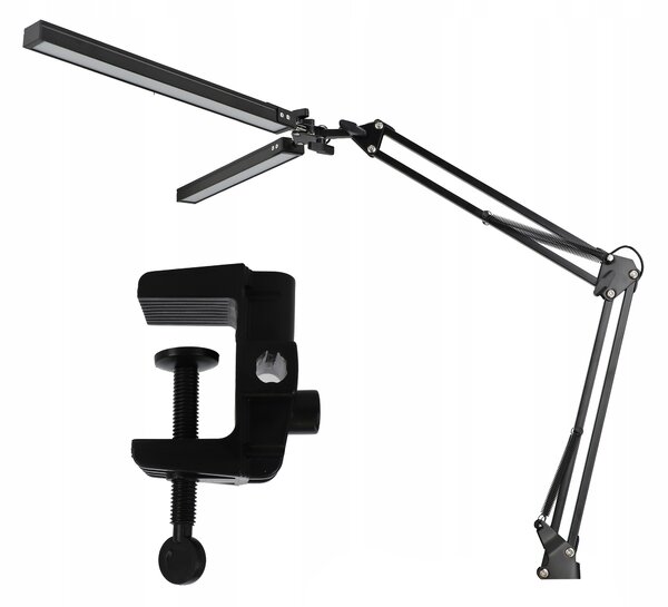 Smart LED LED stolná pracovná lampa CCT 2x10W 2x300Lm USB čierna farba