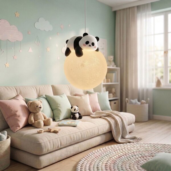 Toolight Toolight, závesné svietidlo PANDA G162-1CP, čierna-biela, OSW-07801
