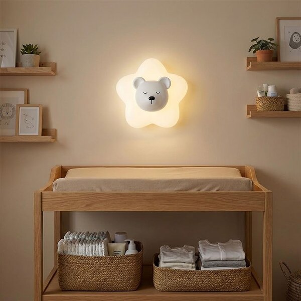 Toolight Toolight, LED nástenné svietidlo BIELY MEDVEĎ, 12W, G181-W, biela, OSW-07812