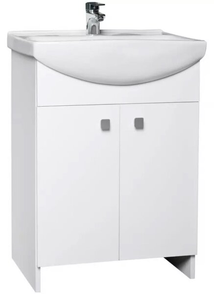 Cersanit Cersania+Rubid, umývadlová skrinka + umývadlo 60cm, biela, S805-002-DSM