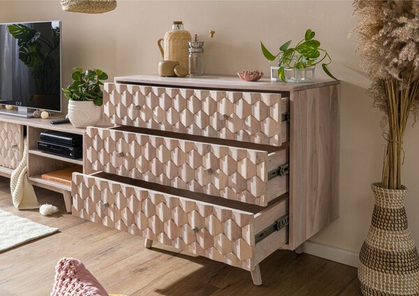MOSAIC Komoda akácia 88x42x75 biela, lakovaná