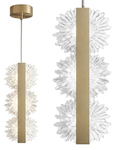 Toolight Toolight, LED stropné svietidlo, 9W, 1000lm, G150-3CP, zlatá matná, OSW-04706