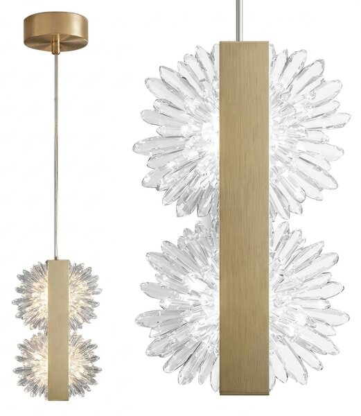 Toolight Toolight, LED závesné stropné, 6W, 500lm, G148-2CP, zlatá matná, OSW-04704