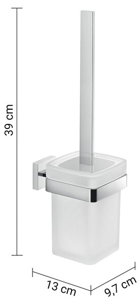 Gedy Gedy, ELBA WC kefa závesná, mliečne sklo, chróm, A033313