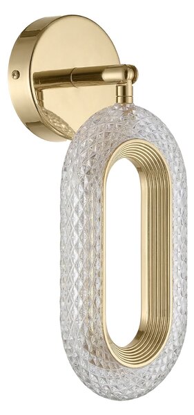 Toolight Toolight, LED nástenné svietidlo 7W, 500lm, 4000K, G171-W, zlatá lesklá, OSW-07815