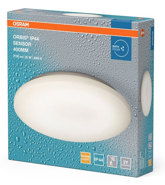 OSRAM OSRAM, ORBIS kúpeľňové stropné svietidlo, ø 400mm, sensor, OSRAM,2700lm, 25W, IP44, AC36061022M