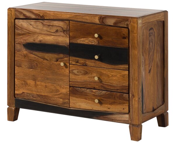 ANCONA Komoda Palisander 100x45x80 tmavo, hnedá, lakovaná