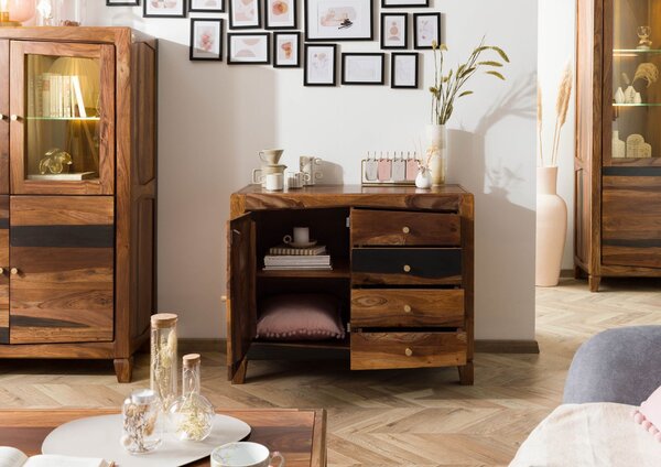 ANCONA Komoda Palisander 100x45x80 tmavo, hnedá, lakovaná